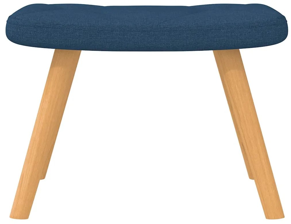 Cadeira de baloiço com banco tecido azul