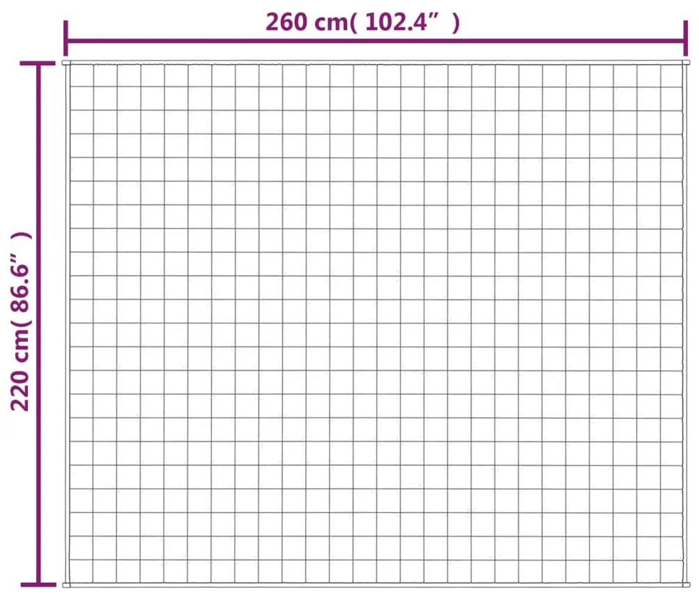 Manta pesada 15 kg 220x260 cm tecido creme-claro