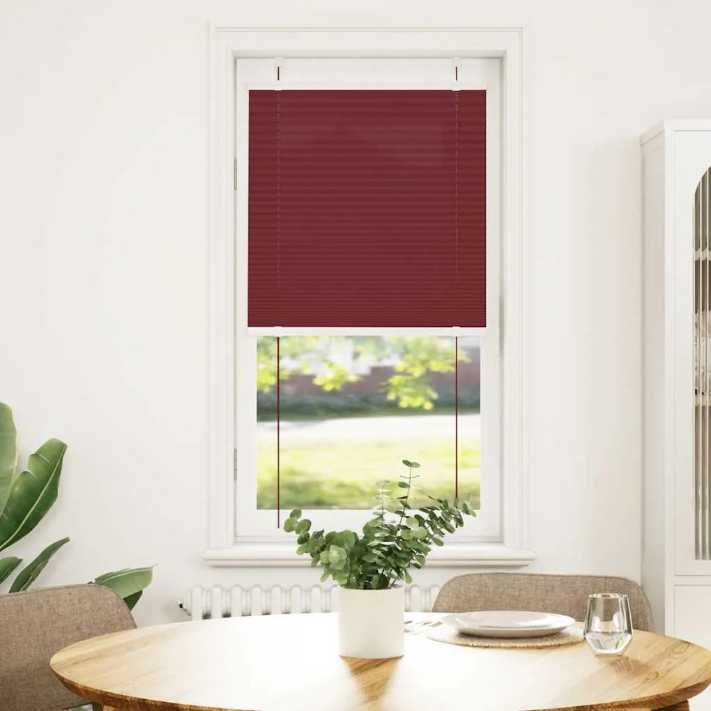 Plissado Cego Bordéus Vermelho 60x100 cm Largura Tecido 59,4 cm