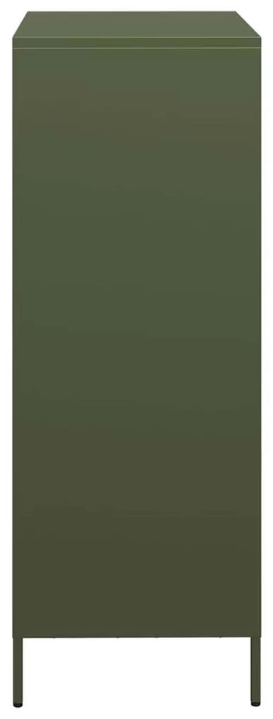 Móvel alto 68x39x103,5 cm aço verde azeitona