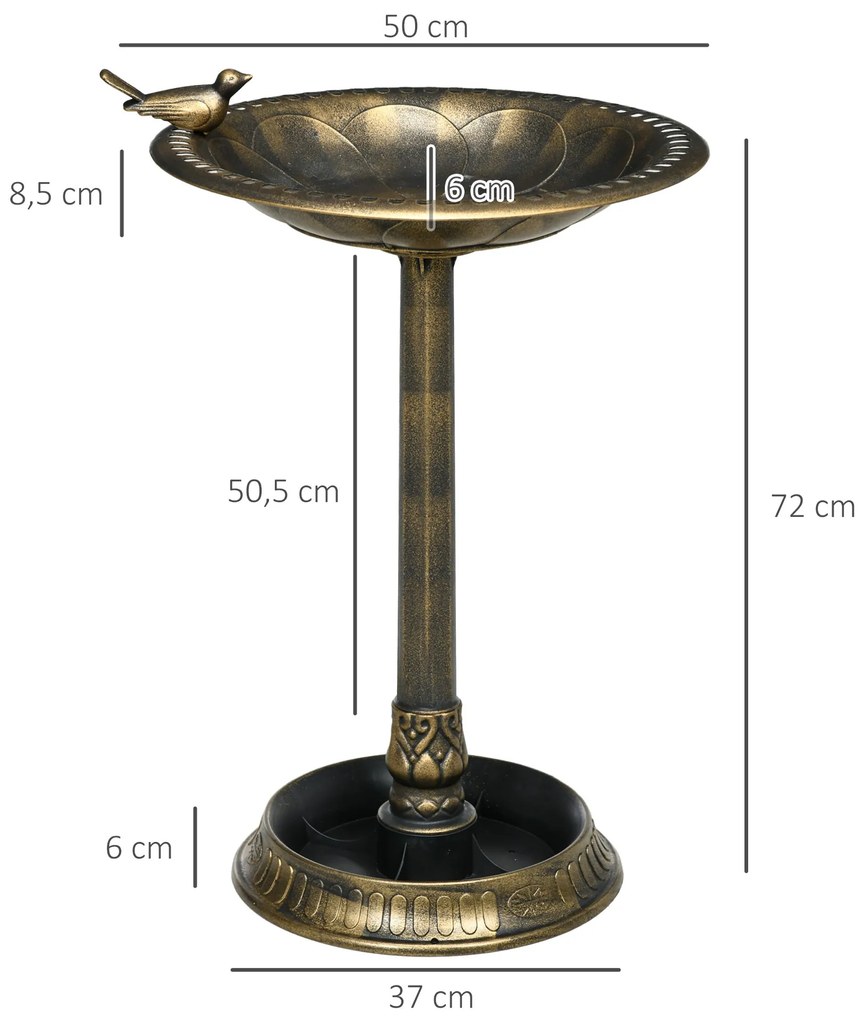 Banheira para Pássaros de Jardim Altura 72 cm Comedouro para Pássaros