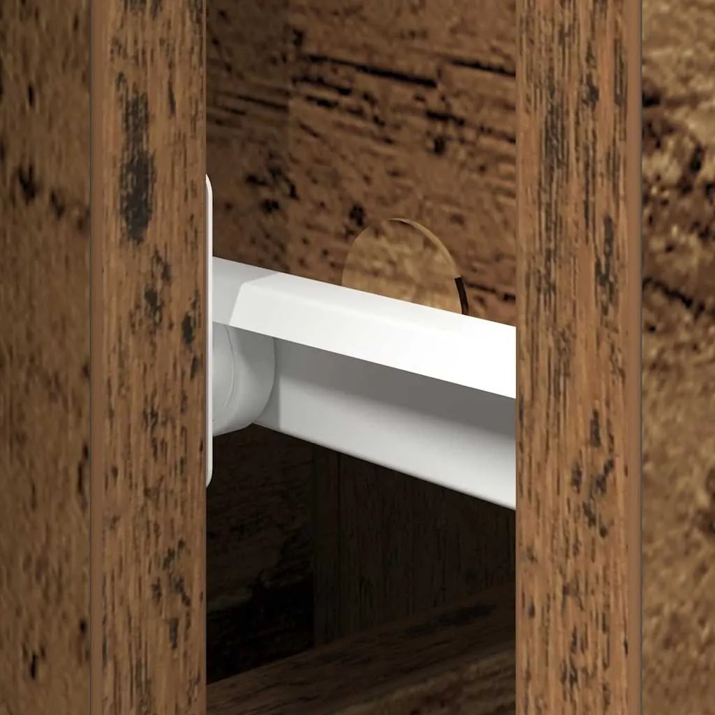 Buffet vidaXL com portas e gavetas Madeira antiga 101,5x35x70 cm