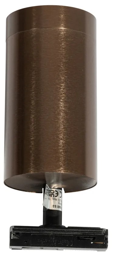 Foco moderno bronze escuro para sistema de iluminação ferroviário monofásico 70mm - Iconic Jeana Luxe