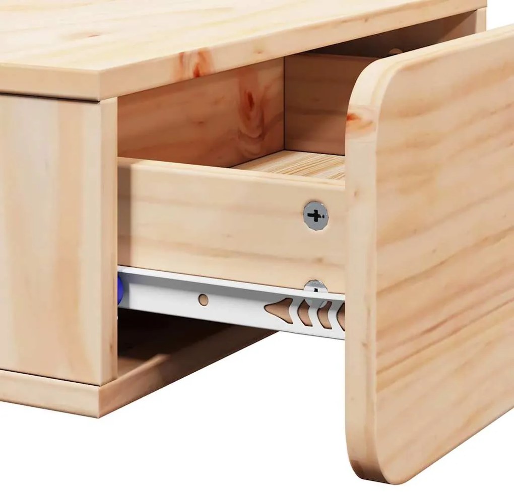 Mesa de Cabeceira Montada na Parede Castanho 44 x 32.5 x 40 cm