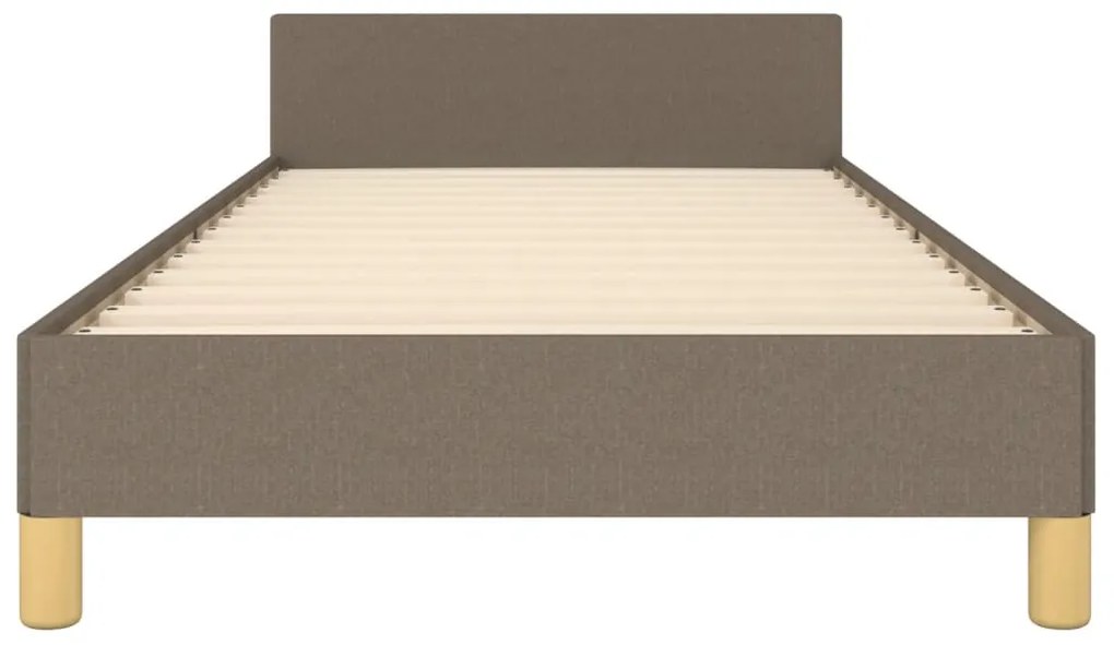 Estrutura cama sem colchão 90x200 cm tecido cinza-acastanhado