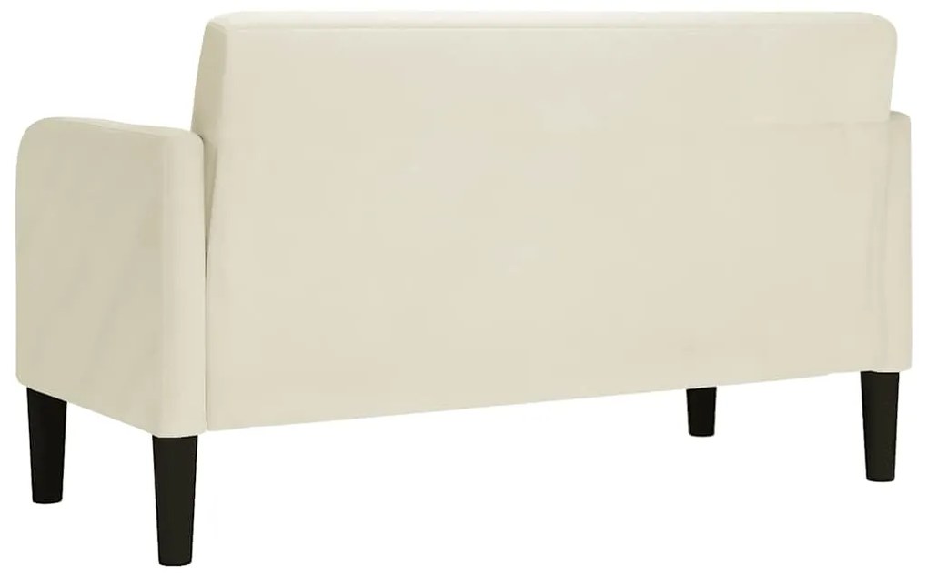 Sofá-luvas 109 cm veludo creme