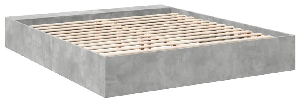 Estrutura de cama 200x200 cm derivados de madeira cinza cimento