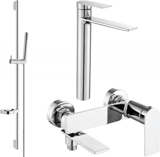 Mexen Zero DS70 conjunto de banheira, cromado - 7113DS70-00