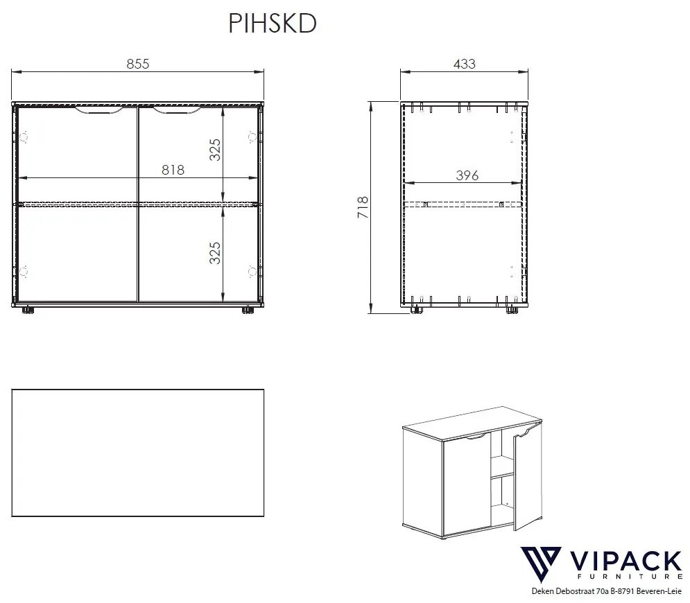Cama alta de Criança PINO 140 x 200 cm + estrado + escada + armário com 2 portas + sofá-cama Branca