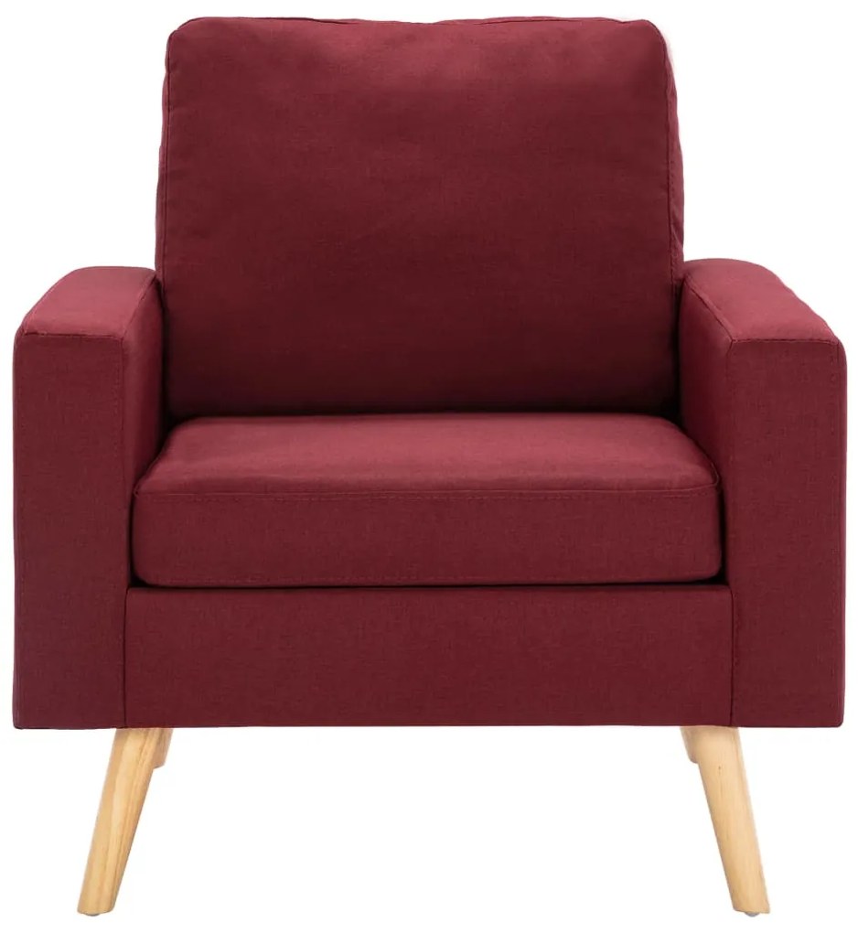 Poltrona em tecido vermelho tinto