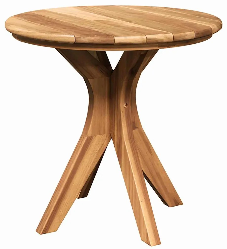 Mesa de café de jardim Ø55x51 cm de madeira sólida de teca