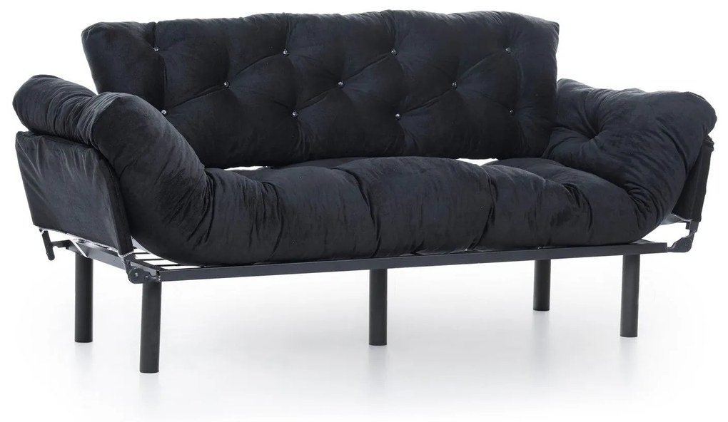 Mesa de Centro Selin Metal Ferforje – Carvalho e Preto – 90x90x38 cm