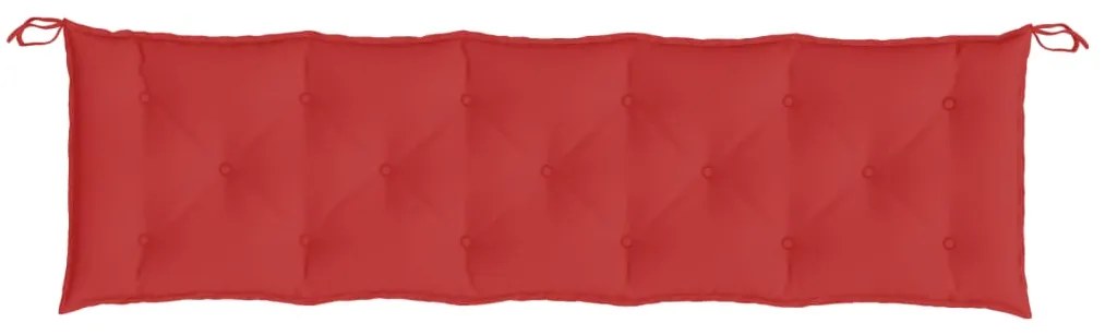 Almofadão p/ banco de jardim 180x50x7cm tecido oxford vermelho
