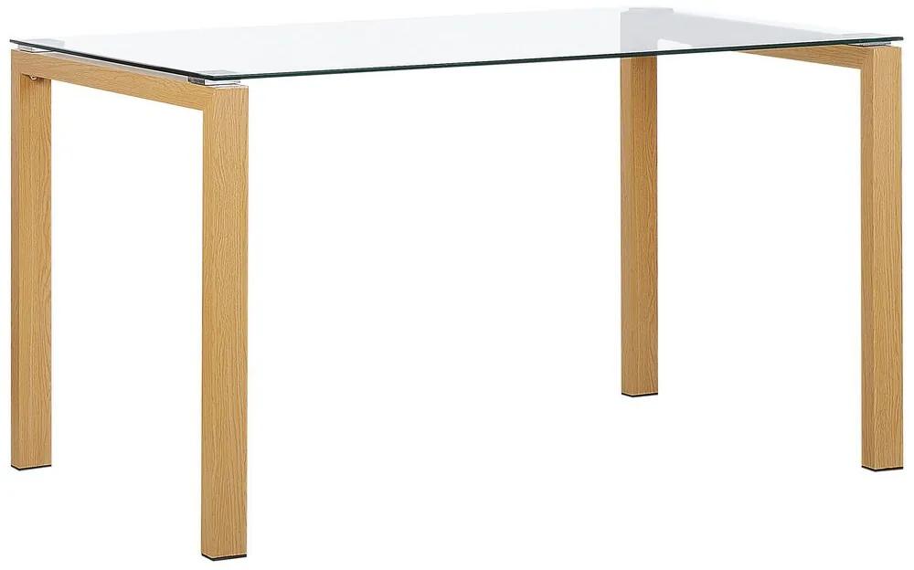 Mesa de jantar de vidro 130 x 80 cm TAVIRA Beliani