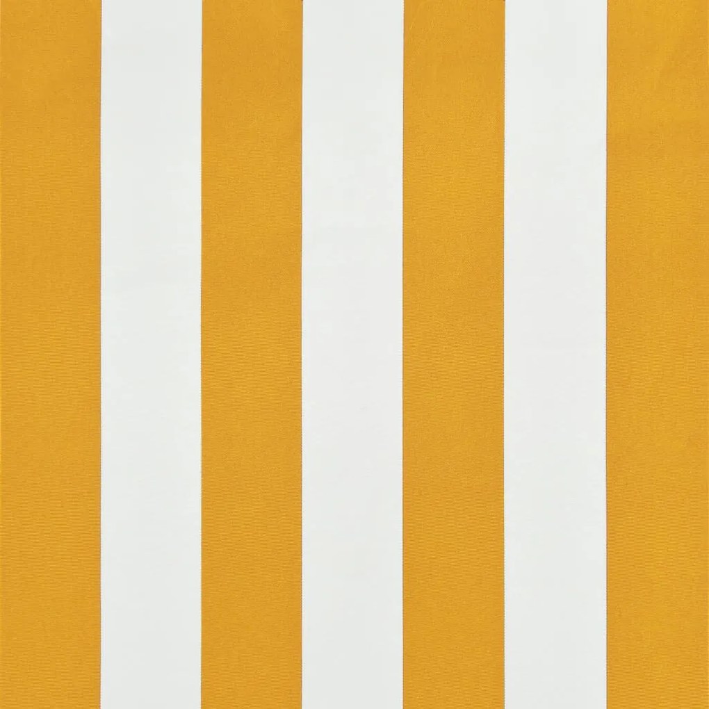 Toldo retrátil 100x150 cm amarelo e branco