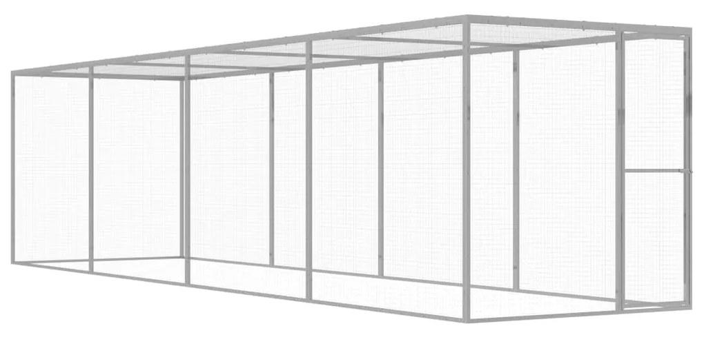vidaXL Jaula para gatos 6x1,5x1,5 m aço galvanizado
