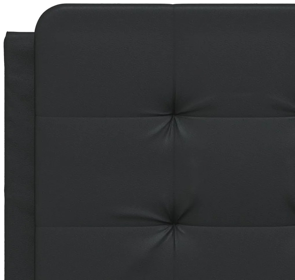 Almofadão de cabeceira 120 cm couro artificial preto