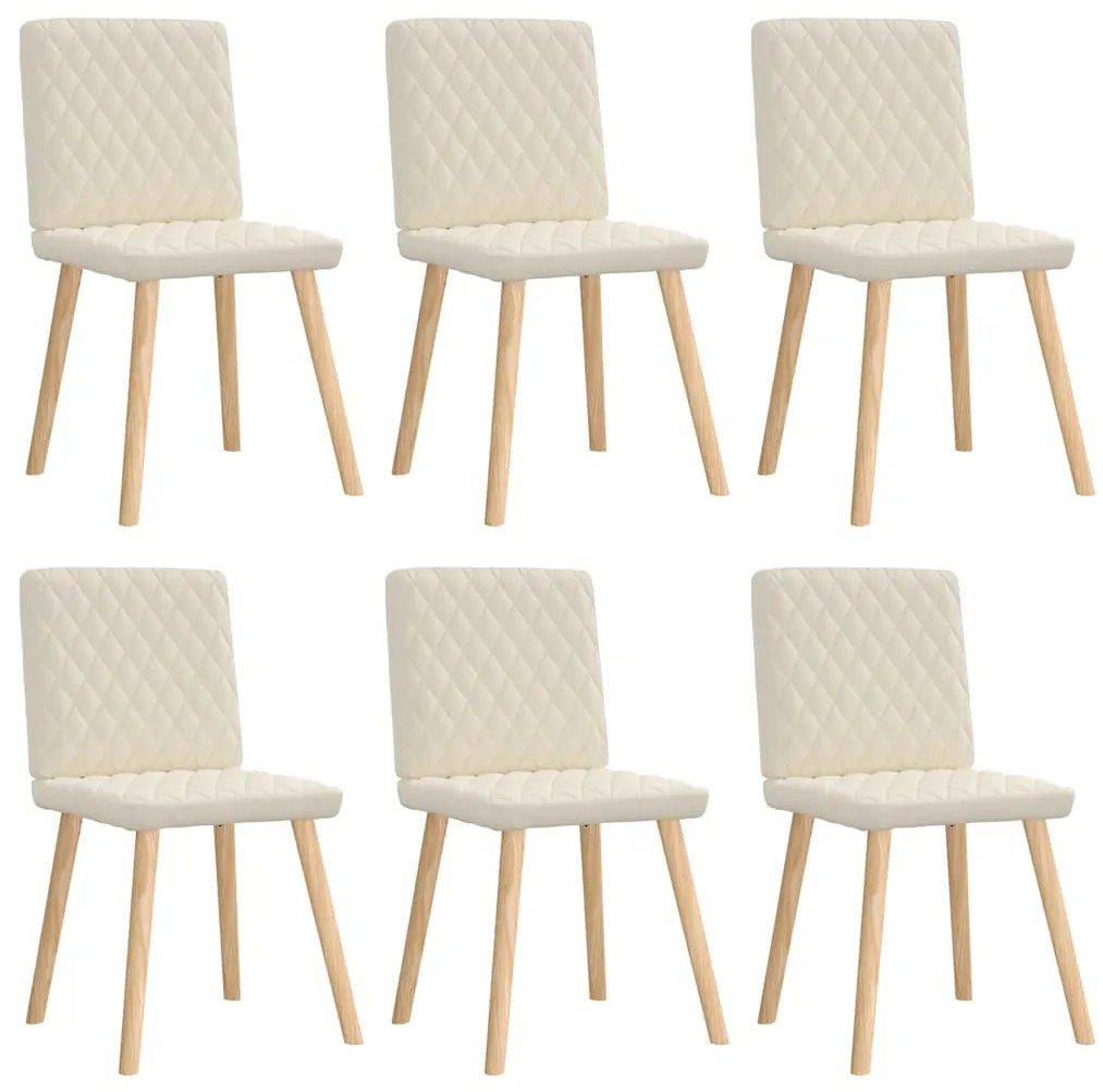 Cadeiras de jantar 6 pcs linho