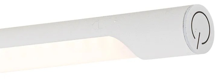 Candeeiro de mesa com clip branco com LED e dimmer tátil - Lionard Moderno