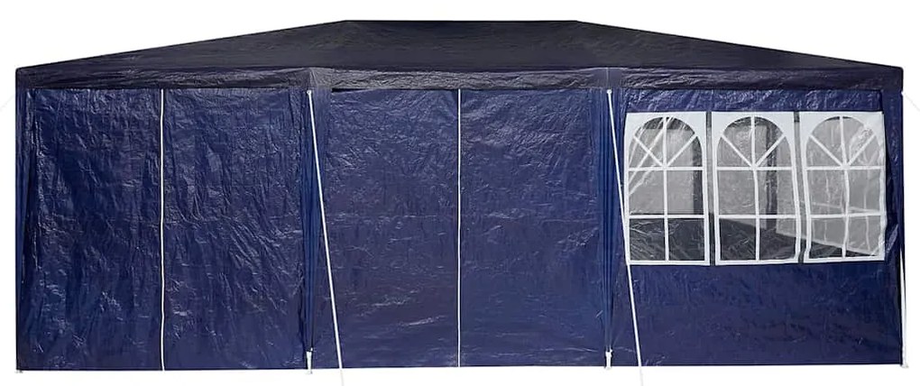 Tenda para festas com 10 lados azuis 6x4 m PE