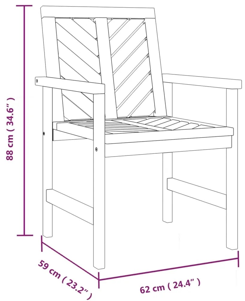 3 pcs conjunto lounge de jardim madeira de acácia maciça