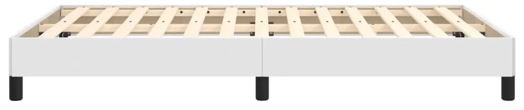 Estrutura de cama sem colchão 120x190cm couro do falso branco