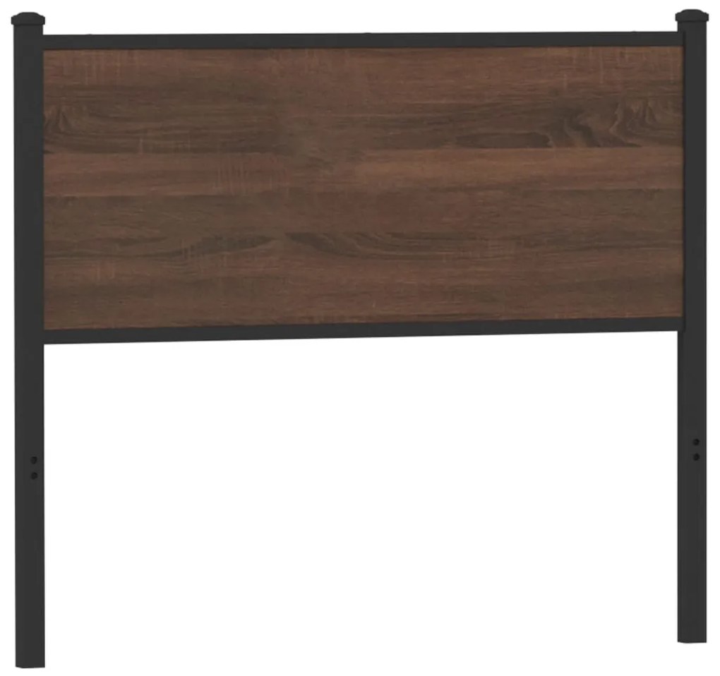 vidaXL Cabeceira de substituição 107cm derivados madeira/aço carvalho castanho