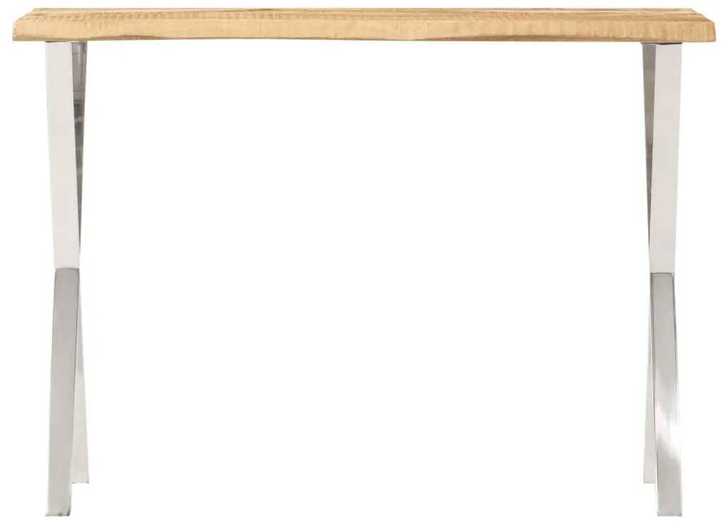 Mesa consola c/ borda viva 105x33x76cm madeira mangueira maciça