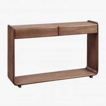Consola Retangular 120x30 Cm Em Madeira Tinsley Castanho-acácia Escuro - Sklum