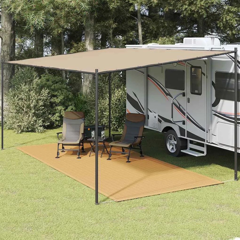 vidaXL Tapete de campismo para tenda 250x500 cm PEAD areia