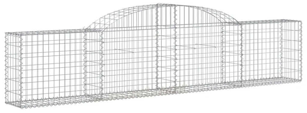 Cestos gabião arqueados 25pcs 300x30x60/80 cm ferro galvanizado