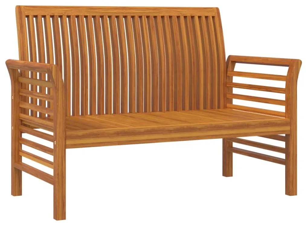 2 pcs conj. lounge jardim c/ almofadões cinza-escuro madeira