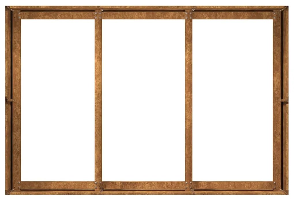 Floreira enferrujada 120x80x40 cm aço resistente