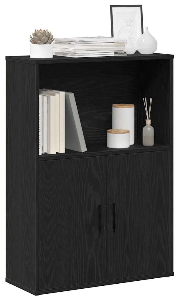 vidaXL Estante 60x24x85 cm derivados de madeira carvalho preto