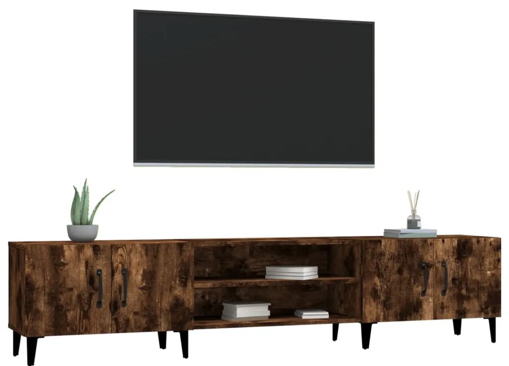 Móvel de TV 180x31,5x40 cm derivados de madeira carvalho fumado
