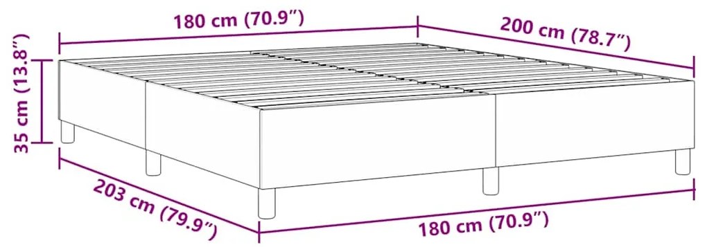 Cama Box Spring vidaXL Cinza Escuro Super King Tecido de Corduroy