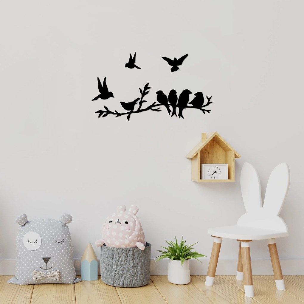 Acessório Decorativo de Parede Bırd Communıty – Preto – 13 x 13 cm, 9