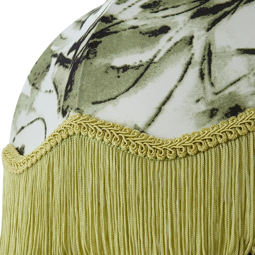 Abajur de tecido com design de folha e interior branco 31,5/15/14 - Heritage