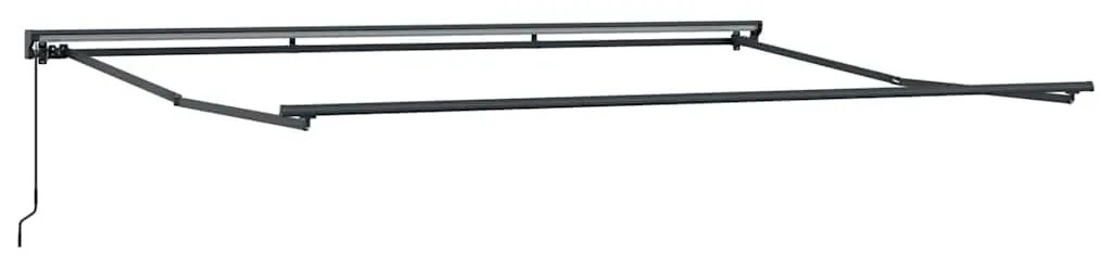 Toldo Retrátil Manual Cinzento-claro 450x300 cm