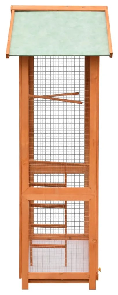 Gaiola para pássaros 125,5x59,5x164 cm pinho e abeto maciços