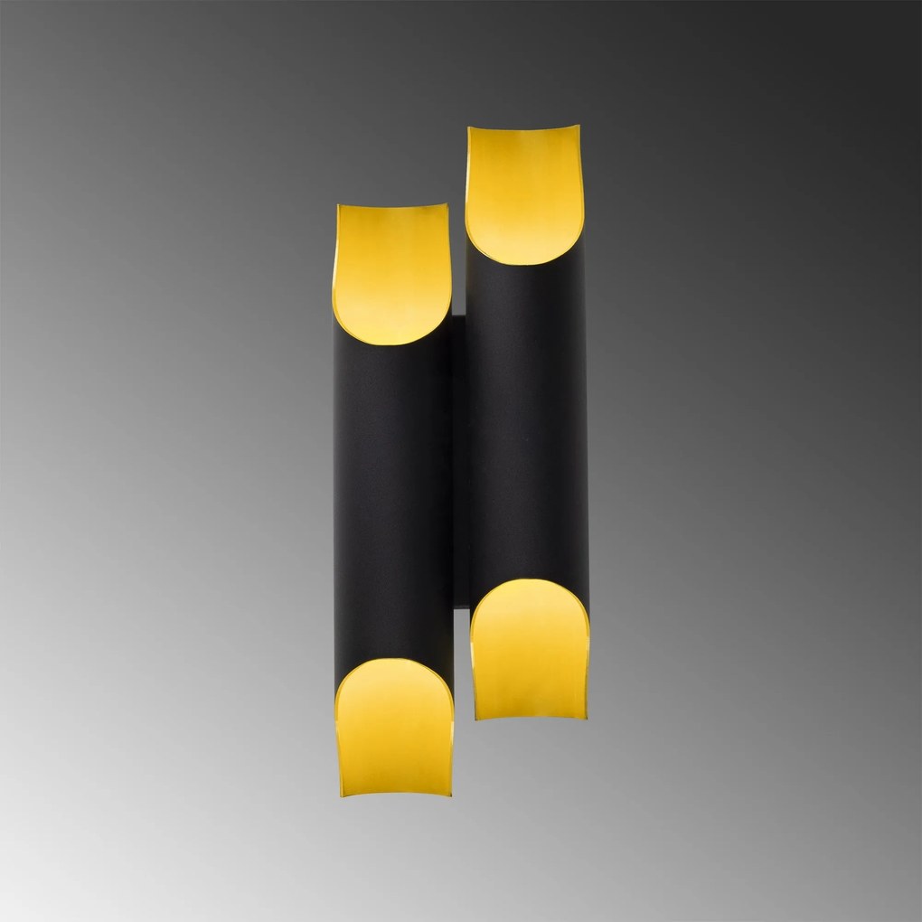 Candeeiro de Parede Efsun – Preto – 160 x 12 cm, Altura 45 cm