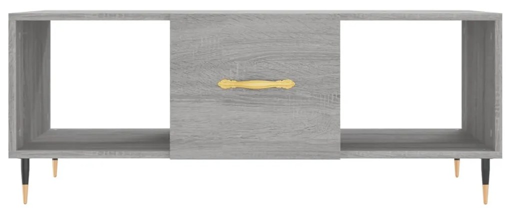 Mesa de centro 102x50x40cm derivados de madeira cinzento sonoma