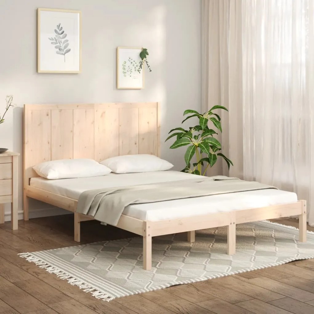 Cama sem colchão 120x200 cm madeira de pinho maciça