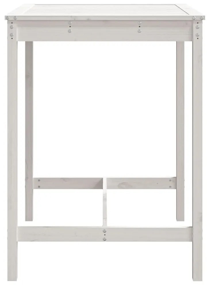 Mesa de jardim 82,5x82,5x110 cm madeira de pinho maciça branco