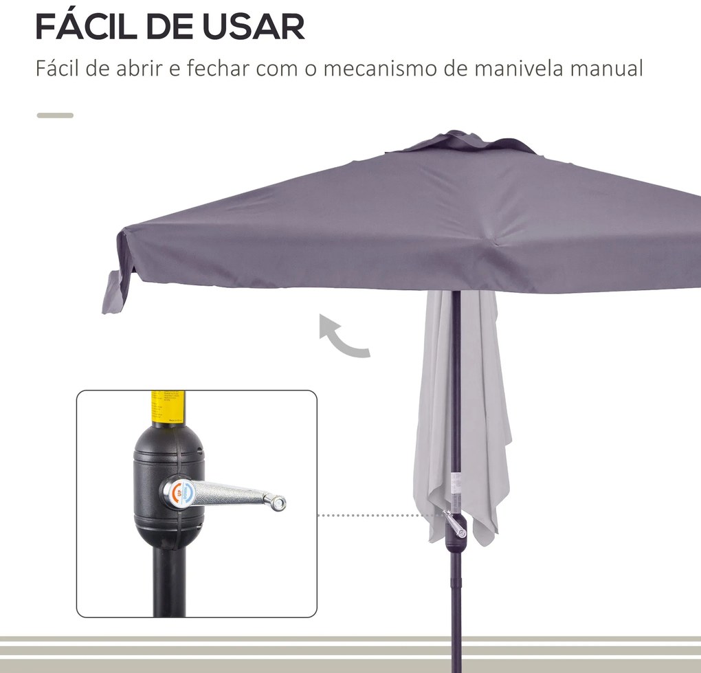Guarda‑Sol – Versalhes – 230x130x249cm – Tecido Poliéster Anti‑UV
