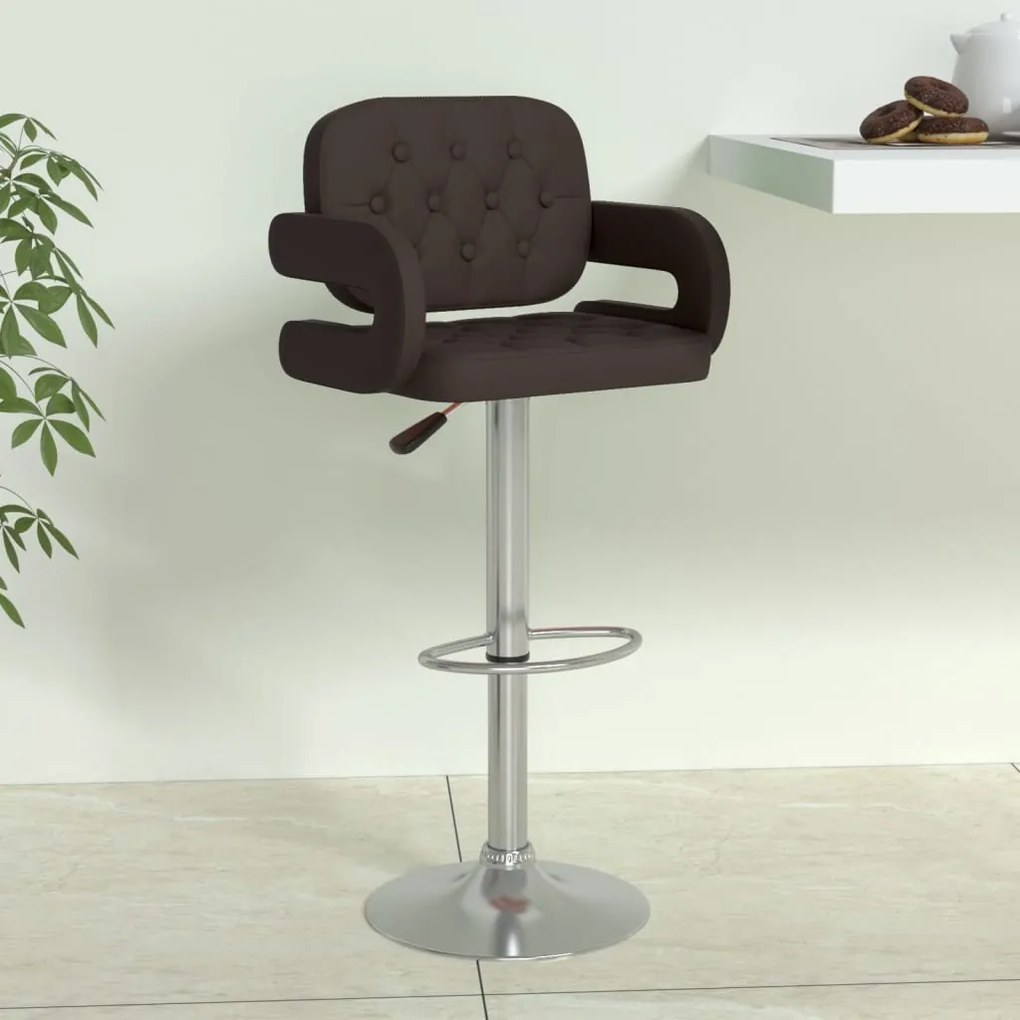 vidaXL Banco de bar couro artificial castanho