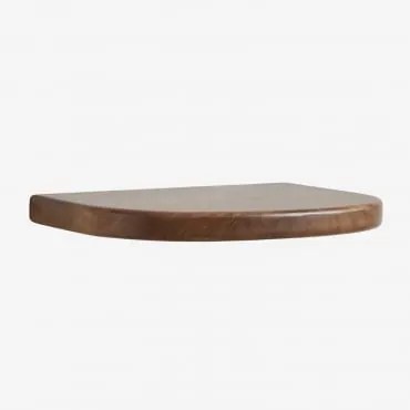 Mesa De Cabeceira Flutuante 45x25 Cm Em Madeira De Manga Agathe Madeira Escura - Sklum