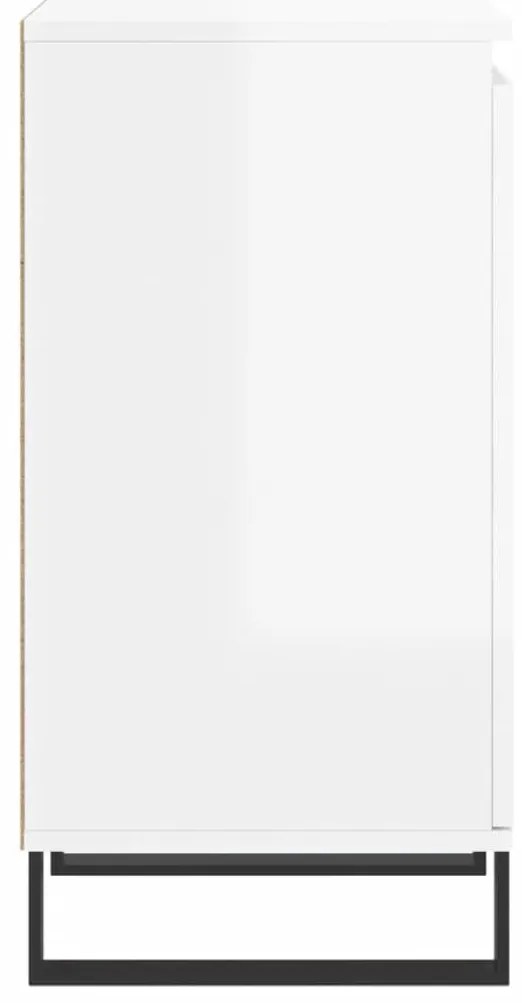 Aparadores 2 pcs 40x35x70 cm deriv. de madeira branco brilhante