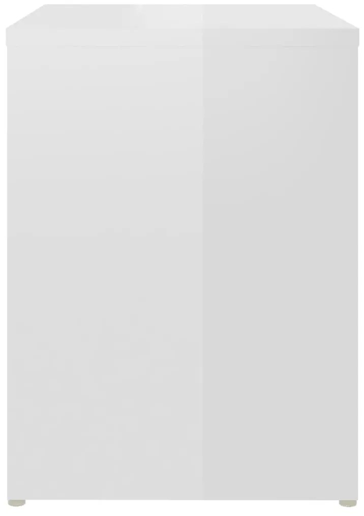 Mesas de cabeceira 2 pcs derivados de madeira branco brilhante