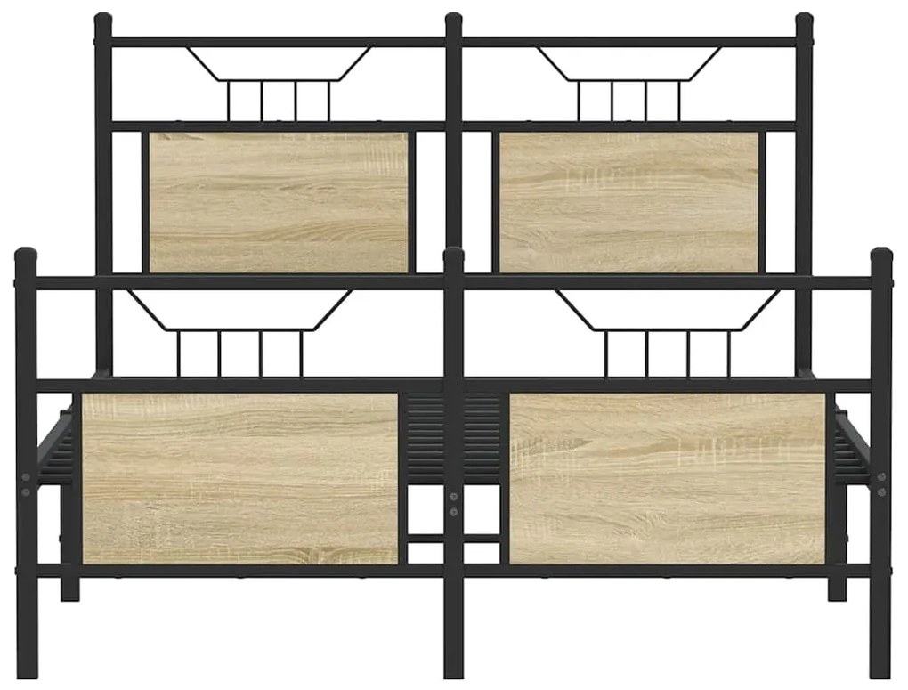 Estrutura cama s/ colchão derivados de madeira carvalho sonoma
